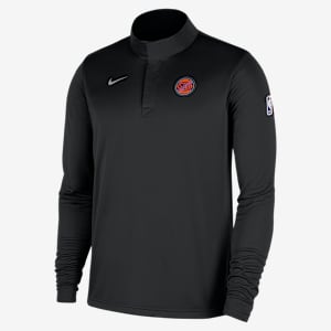 New York Knicks Men's Nike Dri-FIT NBA 1/4-Zip Long-Sleeve Top